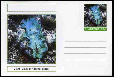Chartonia (Fantasy) Shells - Giant Clam (Tridacna gigas) postal stationery card unused and fine