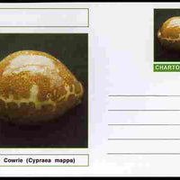 Chartonia (Fantasy) Shells - Map Cowrie (Cypraea mappa) postal stationery card unused and fine