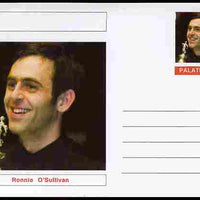 Palatine (Fantasy) Personalities - Ronnie O'Sullivan (snooker) postal stationery card unused and fine