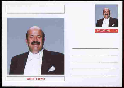 Palatine (Fantasy) Personalities - Willie Thorne (snooker) postal stationery card unused and fine