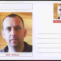 Palatine (Fantasy) Personalities - Mark Williams (snooker) postal stationery card unused and fine