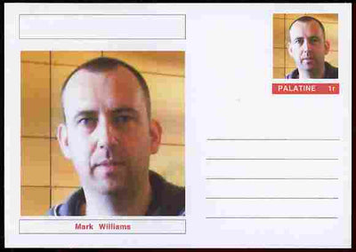 Palatine (Fantasy) Personalities - Mark Williams (snooker) postal stationery card unused and fine