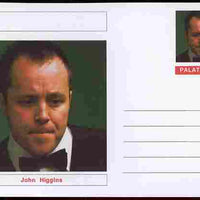 Palatine (Fantasy) Personalities - John Higgins (snooker) postal stationery card unused and fine