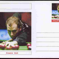 Palatine (Fantasy) Personalities - Graeme Dott (snooker) postal stationery card unused and fine