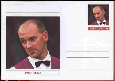 Palatine (Fantasy) Personalities - Peter Ebdon (snooker) postal stationery card unused and fine