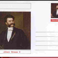 Palatine (Fantasy) Personalities - Johann Strauss II (Composer) postal stationery card unused and fine