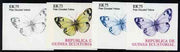 Equatorial Guinea 1977 Butterflies EK75 (Pale Clouded Yellow) set of 4 imperf progressive proofs on ungummed paper comprising 1, 2, 3 and all 4 colours (as Mi 1203)
