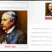 Palatine (Fantasy) Personalities - Edward Elgar (Composer) postal stationery card unused and fine