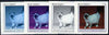 Equatorial Guinea 1976 Cats EK5 (Birman Sealpoint) set of 4 imperf progressive proofs on ungummed paper comprising 1, 2, 3 and all 4 colours (as Mi 799)
