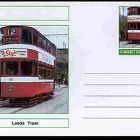 Chartonia (Fantasy) Buses & Trams - Leeds Tram postal stationery card unused and fine