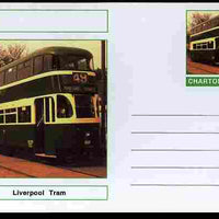 Chartonia (Fantasy) Buses & Trams - Liverpool Tram postal stationery card unused and fine