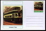 Chartonia (Fantasy) Buses & Trams - Liverpool Tram postal stationery card unused and fine