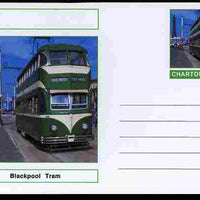 Chartonia (Fantasy) Buses & Trams - Blackpool Tram postal stationery card unused and fine