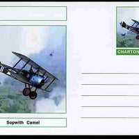 Chartonia (Fantasy) Aircraft - Sopwith Camel postal stationery card unused and fine