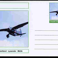 Chartonia (Fantasy) Aircraft - Westland Lysander postal stationery card unused and fine