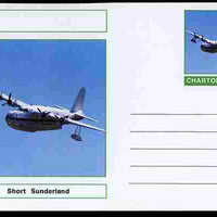 Chartonia (Fantasy) Aircraft - Short Sunderland postal stationery card unused and fine