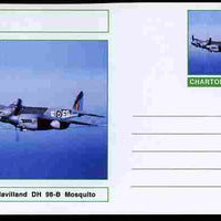 Chartonia (Fantasy) Aircraft - De Havilland Mosquito postal stationery card unused and fine