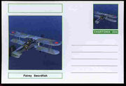 Chartonia (Fantasy) Aircraft - Fairey Swordfish postal stationery card unused and fine