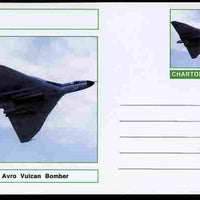 Chartonia (Fantasy) Aircraft - Avro Vulcan postal stationery card unused and fine