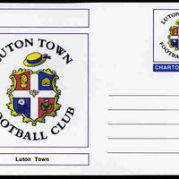 Chartonia (Fantasy) Football Club Badges - Luton Town postal stationery card unused and fine