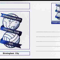 Chartonia (Fantasy) Football Club Badges - Birmingham City postal stationery card unused and fine