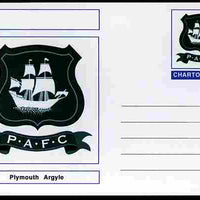 Chartonia (Fantasy) Football Club Badges - Plymouth Argyle postal stationery card unused and fine