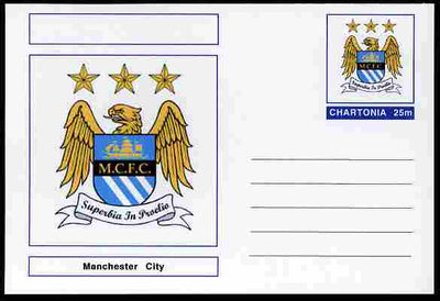Chartonia (Fantasy) Football Club Badges - Manchester City postal stationery card unused and fine