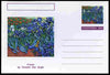 Chartonia (Fantasy) Famous Paintings - Irises by Vincent Van Gogh postal stationery card unused and fine