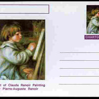 Chartonia (Fantasy) Famous Paintings - Portrait of Claude Renoir Painting by Pierre-Auguste Renoir postal stationery card unused and fine