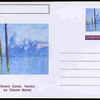 Chartonia (Fantasy) Famous Paintings - Grand Canal, Venice by Claude Monet postal stationery card unused and fine