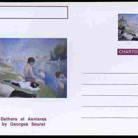 Chartonia (Fantasy) Famous Paintings - Bathers at Asnieres by Georges Seurat postal stationery card unused and fine