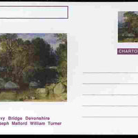 Chartonia (Fantasy) Famous Paintings - Ivy Bridge Devonshire by Joseph Mallord William Turner postal stationery card unused and fine