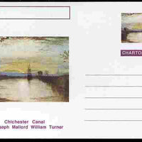Chartonia (Fantasy) Famous Paintings - Chichester Canal by Joseph Mallord William Turner postal stationery card unused and fine