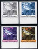 Equatorial Guinea 1977 Birds EK75 (Blue Tit) set of 4 imperf progressive proofs on ungummed paper comprising 1, 2, 3 and all 4 colours (as Mi 1211)