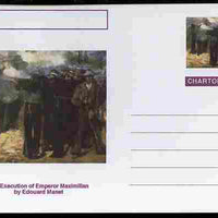 Chartonia (Fantasy) Famous Paintings - The Execution of Emperor Maximilian by Edouard Manet postal stationery card unused and fine