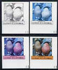 Equatorial Guinea 1977 Birds EK200 (Bull Finch) set of 4 imperf progressive proofs on ungummed paper comprising 1, 2, 3 and all 4 colours (as Mi 1212)