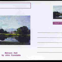 Chartonia (Fantasy) Famous Paintings - Malvern Hall by John Constable postal stationery card unused and fine
