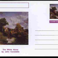 Chartonia (Fantasy) Famous Paintings - The White Horse by John Constable postal stationery card unused and fine