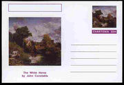 Chartonia (Fantasy) Famous Paintings - The White Horse by John Constable postal stationery card unused and fine
