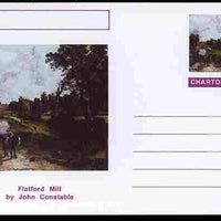 Chartonia (Fantasy) Famous Paintings - Flatford Mill by John Constable postal stationery card unused and fine