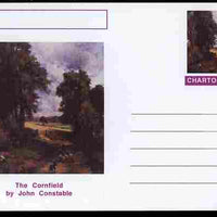 Chartonia (Fantasy) Famous Paintings - The Cornfield by John Constable postal stationery card unused and fine