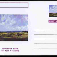 Chartonia (Fantasy) Famous Paintings - Hampstead Heath by John Constable postal stationery card unused and fine