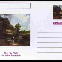 Chartonia (Fantasy) Famous Paintings - The Hay Wain by John Constable postal stationery card unused and fine