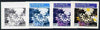 Equatorial Guinea 1976 Butterflies EK5 (Melanargia galathea) set of 4 imperf progressive proofs on ungummed paper comprising 1, 2, 3 and all 4 colours (as Mi 966)