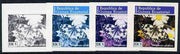 Equatorial Guinea 1976 Butterflies EK5 (Melanargia galathea) set of 4 imperf progressive proofs on ungummed paper comprising 1, 2, 3 and all 4 colours (as Mi 966)