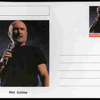 Palatine (Fantasy) Personalities - Phil Collins postal stationery card unused and fine