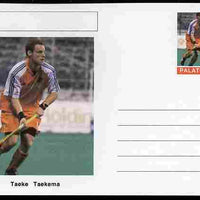 Palatine (Fantasy) Personalities - Taeke Taekema (field hockey) postal stationery card unused and fine