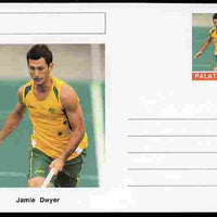 Palatine (Fantasy) Personalities - Jamie Dwyer (field hockey) postal stationery card unused and fine