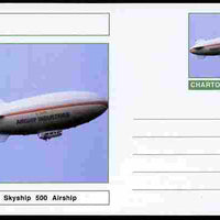 Chartonia (Fantasy) Airships & Balloons - Skyship 500 Airship postal stationery card unused and fine