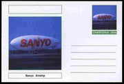 Chartonia (Fantasy) Airships & Balloons - Sanyo Airship postal stationery card unused and fine